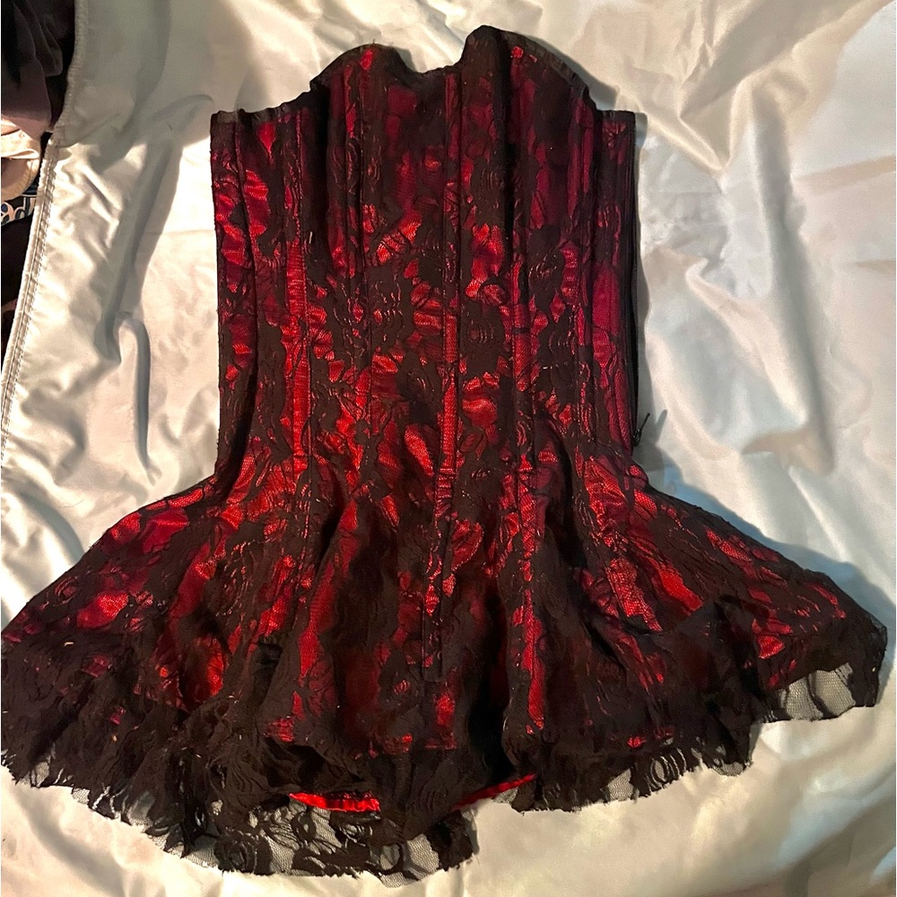 Boned corset mini dress